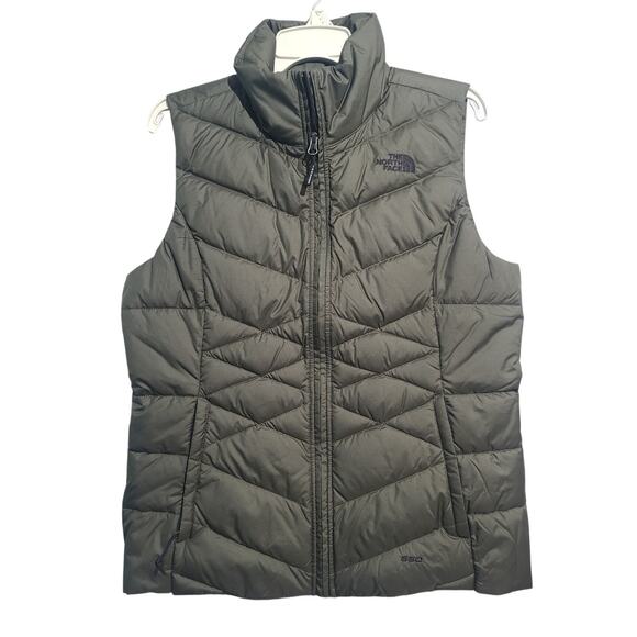 The North Face Alpz 550 Fill Down Vest Medium Olive Green EUC NF0A3CR7 - Picture 1 of 6